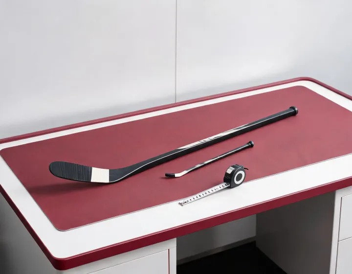 Hockey sticks and a purchasing specification sheet